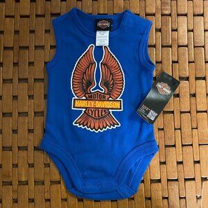 NWT Harley-Davidson Motorcycles One Piece Outfit/Sleeveless Bodysuit, 6-9mo.